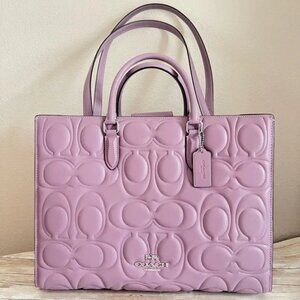 NWT Coach Maggie Large Tote Bag In Signature Leather CY672🦋